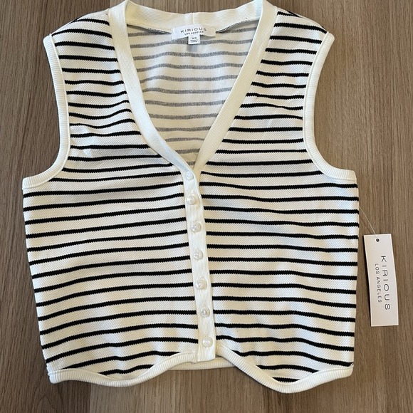 KIRIOUS LOS ANGELES Jackets & Blazers - Kirious Vest Women's XS NWT Eclectic Grandpa Preppy Quiet Luxury Ivy League Twee